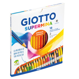 Matite colorate GIOTTO Supermina assortiti conf. 18 pezzi …